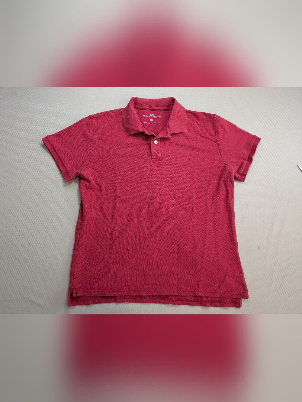 Peter Manning Polo Shirt Mens 2X Red Short Sleeve Collared Pima Cotton